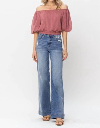 Judy Blue Phoenix Wide Leg Jean In Blue