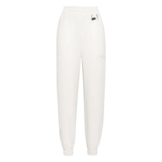 Philipp Plein Signature Trainingsbroeken - Dames - Sweatpants - Wit - L - Katoen - Broeken