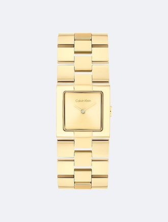 Calvin Klein Mens Grid Link Bracelet Watch - Metallic - OS