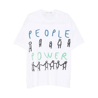 Comme Des Gar&ccedil;ons T-Shirts, male, White, Size: XS T-Shirt Knit