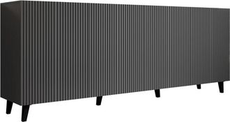 Mirjan24 Mobilier1 - Aparador Remeta 100, Antracita, 83x201cm, N&uacute;mero De Puertas: 042cm, Mdf, Aglomerado Laminado