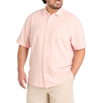 Tommy Bahama Big & Tall Nova Wave Seersucker Sport Shirt in Melonie at Nordstrom, Size 1X Big
