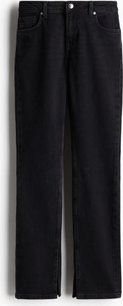 H&M Slim Straight Regular Jeans - Schwarz