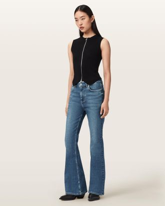 AllSaints Cotton Maisie Bootcut Denim Jeans, Size: 25