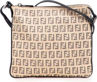 Fendi Pre-owned Fendi Zucchino Canvas Crossbody Ladies 2201 8BT047 JQ4 039