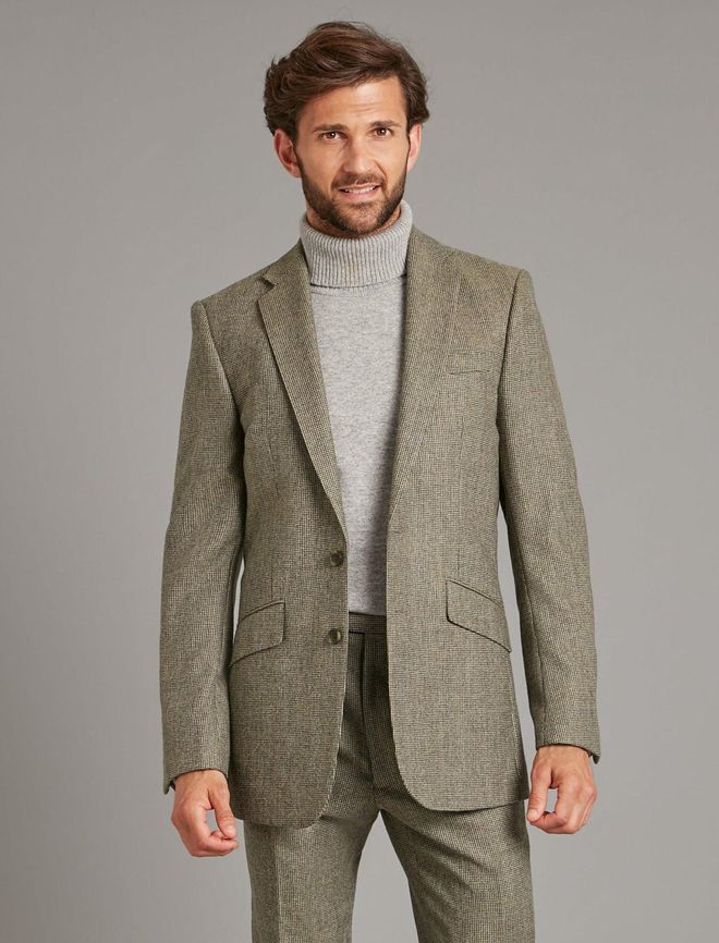 Eaton Jacket - Sage Nailhead Tweed