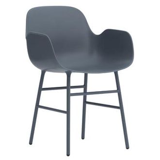 NORMANN COPENHAGEN Armchair Form - Blue - Lacquered steel - Designer Simon Legald
