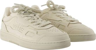 Axel Arigato Mens Dice Patchwork Sneaker Beige Calfskin