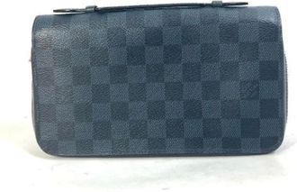 Louis Vuitton Pre-owned Clutches, male, Blue, Size: ONE SIZE Pre-owned Damier Cobalt Long wallet (bi-fold)