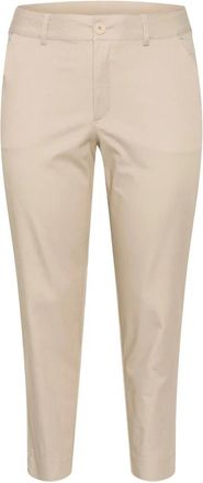 Kaffe Curve Veren Grijs Geknipte Chino Broek - Dames - Vrijetijds broeken - Beige - 4XL - Broeken