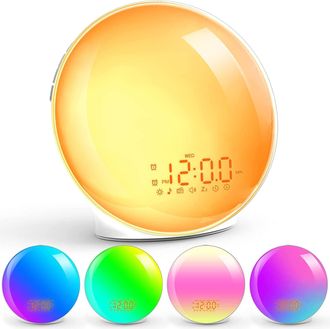 OEM Despertador Con Luz Para Personas Con Sue&ntilde;o Profundo, Ideal Para El Dormitorio. Radio Despertador Con Pantalla Completa, Simulaci&oacute;n De Amanecer, 3 Mod