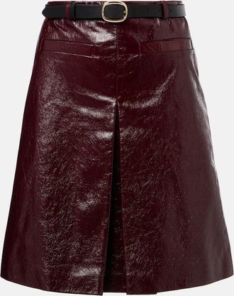 Self Portrait Minigonna in vernice con cintura