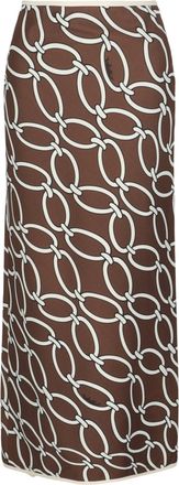 Valentino 1976 Chain-Link Print Maxi Skirt