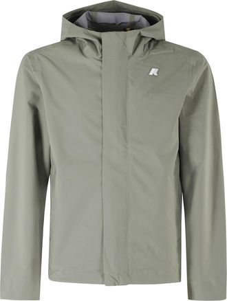 K-Way Green Jacko Stretch 2L Magnetic-Closure Polyester Jacket