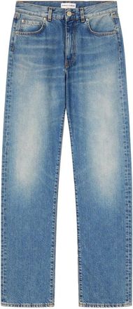 Pinko Leyda Loose Denim Vintage Medium Light Straight Jeans - Dames - Regular Fit Jeans - Blauw - W29 - Denim - Jeans