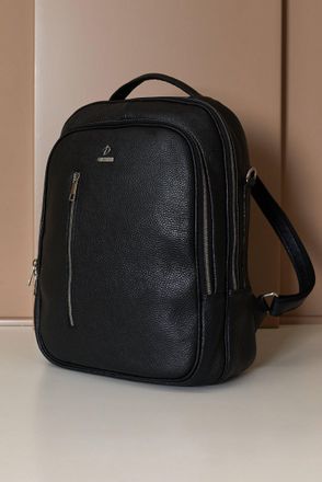 D'Arienzo Zaino in pelle nera di vitello stampa dollaro DArienzo, Seleziona Taglia Unica, Colore Nero