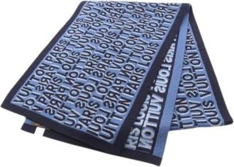 Louis Vuitton Pre-owned Scarves, male, Blue, Size: ONE SIZE Pre-owned Stole