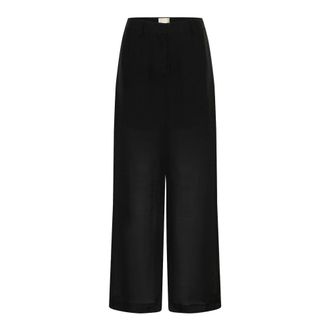 Soaked In Luxury Wijde broeken - Dames - Broeken - Zwart - Maat: XS