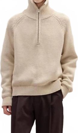 Nn.07 Tristian Sweater In Desert Khaki
