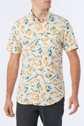 O'Neill Oasis Eco Modern Short Sleeve Woven Shirt In Cream