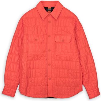 Amiri Quilted Logo Over Shirt - Orange