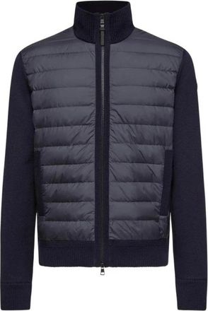 Moncler Hybrid Cardigan - male - Moncler - Winter Jackets - Blue - M - Jackets