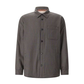 Valentino Heren, Overhemden, Bruin, Maat: XL Wol