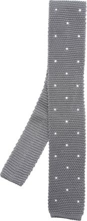 Brunello Cucinelli long fine-knit tie - men - Silk - One Size - Grey
