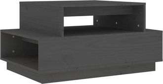 vidaXL Coffee Table Grey 80x55x40.5 cm Solid Wood Pine vidaXL