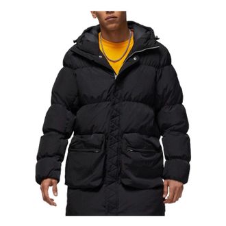 Nike Jordan Air Jordan Logo Zipper Mid-Length Down Jacket Asia Sizing Black DQ7347-010