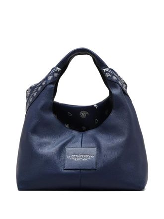 Marc Jacobs Borsa a spalla Sack in pelle con effetto bandana - Blu