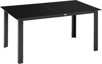 OUTSUNNY Mesa de jard&iacute;n 150x90x74 cm negro