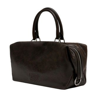Margesherwood Womens Dumpling Shoulder Bag Brown Cowhide