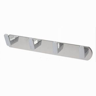 Trade Shop Trade Shop - Appendiabiti Con 4 Ganci Appendino Asciugamano Bagno Casa Cucina Cromato 59733