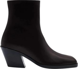 Gia Borghini Taylor 65mm Hak Enkellaars - Dames - Cowboylaarzen - Bruin - 40 EU - Leer - Schoenen