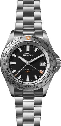 Shinola Monster GMT Automatic Bracelet Watch, 40mm in Black at Nordstrom