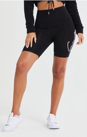 Siksilk Pantalones cortos de ciclo de cintura alta - Negro S
