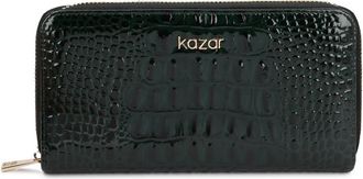 Kazar Rolette Portemonnee - Dames - Portefeuilles - Groen - ONE Size - Leer - Accessoires