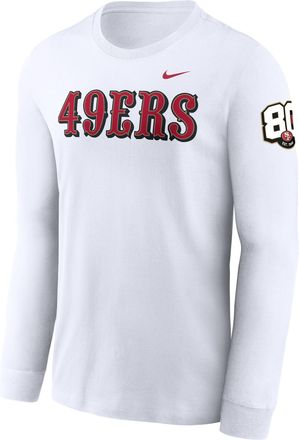 Nike San Francisco 49ers 80th Anniversary Goal Line Stand Nike Mens NFL Long-Sleeve T-Shirt in White | NKAC10A9B-WKR