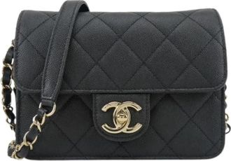 Chanel Pre-owned Vintage Schoudertas - Dames - Vintage Schoudertas - Zwart - ONE Size - Leer - Vintage