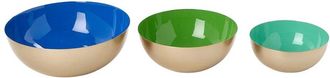 Two's Company Set Of 3 Metal Bowls