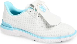 G/Fore Gallivant2r Perforated Kiltie Golf Shoe in Snow /Cenote at Nordstrom, Size 7.5