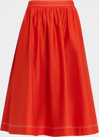 Jason Wu Stretch Cotton Midi Skirt