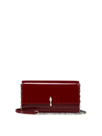 Christian Louboutin Bettina Wallet With Chain In Patent Calfskin