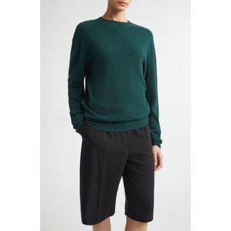 Toteme Classic Cashmere Crewneck Sweater in Dark Green at Nordstrom, Size X-Large