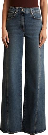 Reiss Fern Twist Seam Wide Leg Jean