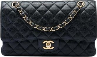 Chanel Pre-owned Classic Flap Bag - Dames - Vintage Schoudertas - Zwart - ONE Size - Leer - Vintage