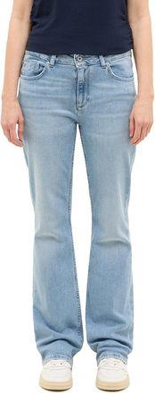 Mustang Bootcut-Jeans MUSTANG Damen Style Shelby Slim Boot, Damen, Gr. 26, L&auml;nge 32, blau (211 hellblau), Denim/Jeans, 98% Baumwolle, 2% Elasthan, unifarben, 
