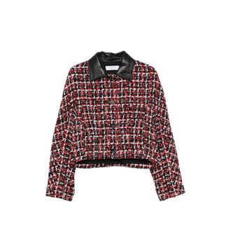 Iro Nuffy Tweed Leather-collar Jacket