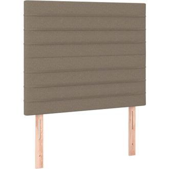 vidaXL Cabecero Con Luces Led Tela Gris Taupe 100x5x118/128 Cm Vidaxl